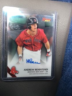 2015 ANDREW BENINTENDI PRE ROOKIE AUTOGRAPHED ROOKIE