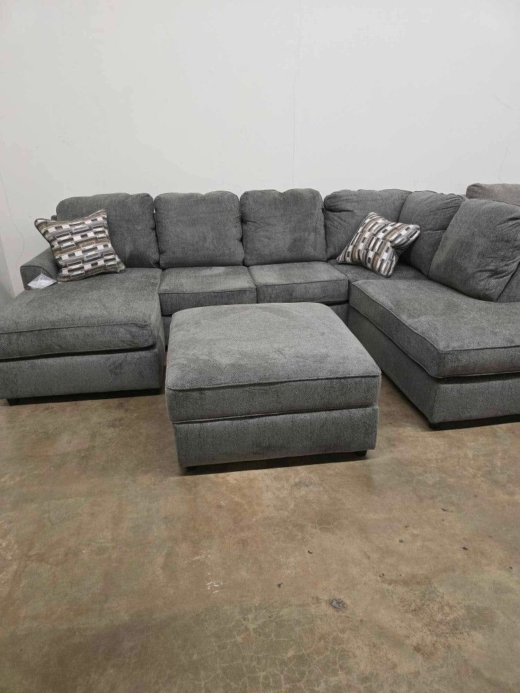 New PLUSH Gray Sectional