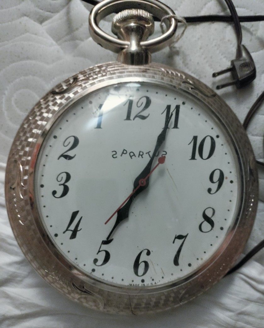 Antique Novelty Backwards Running Clock