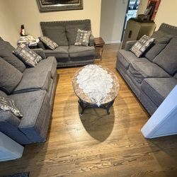 Coffee Table, 2sofas And Love Set 