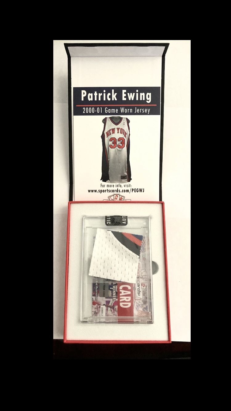 Patrick Ewing Game Worn Jersey Patch Card