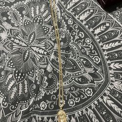 10k Gold Franco Chain With 10k Jesus Pendent And 10k Gold Nugget Ring Bundle.