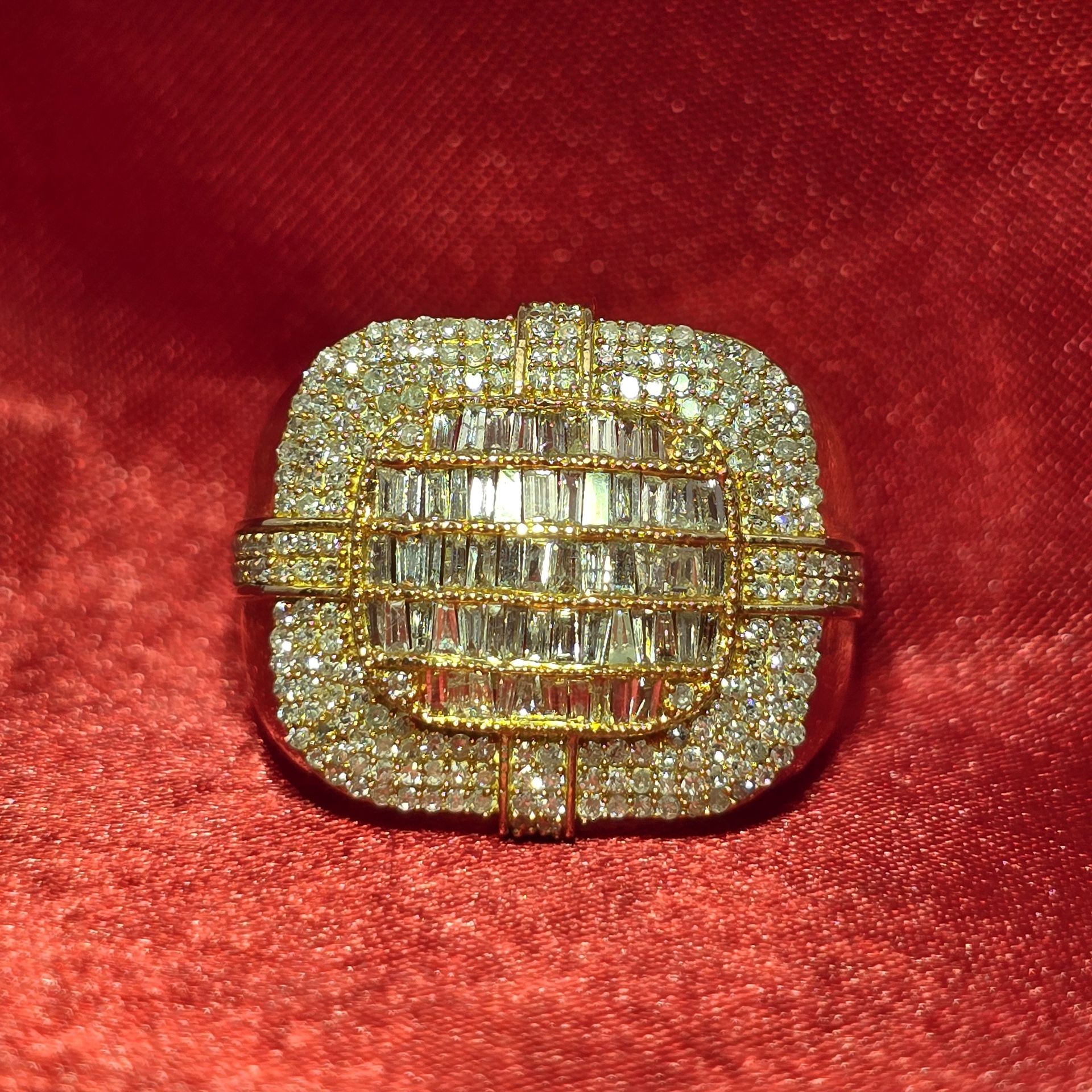 14k Yellow Gold Diamond Baguette Ring 2.00 ctw
