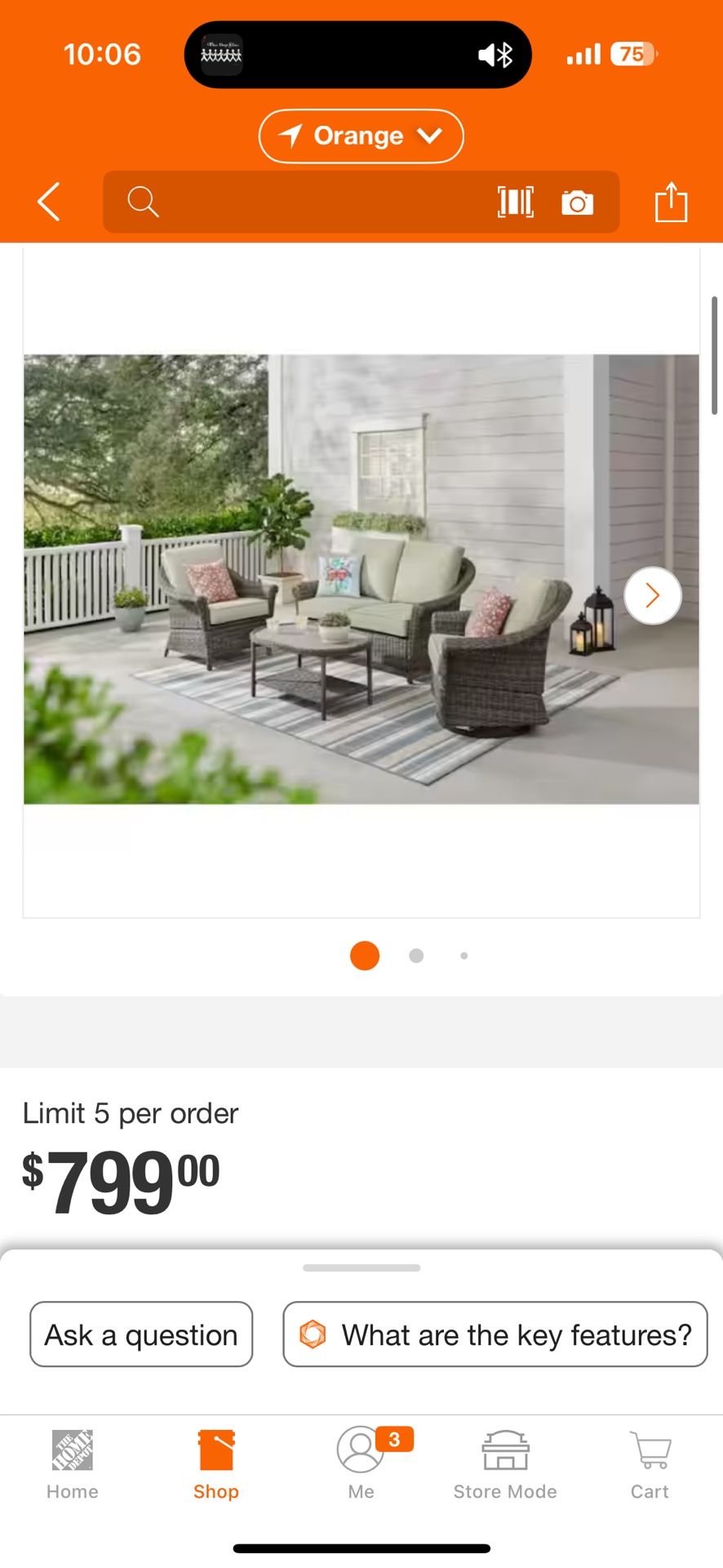 Brand new outdoor Hampton Bay patio set