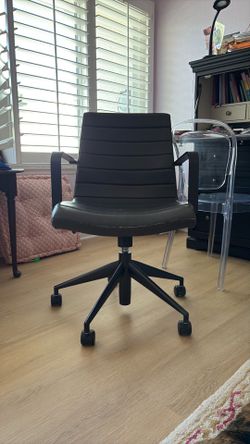 CB2 office desk chair on wheels