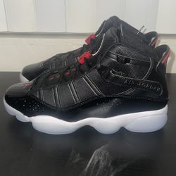 Nike Air Jordan 6 Rings Black Gym Red Men's Size 10 