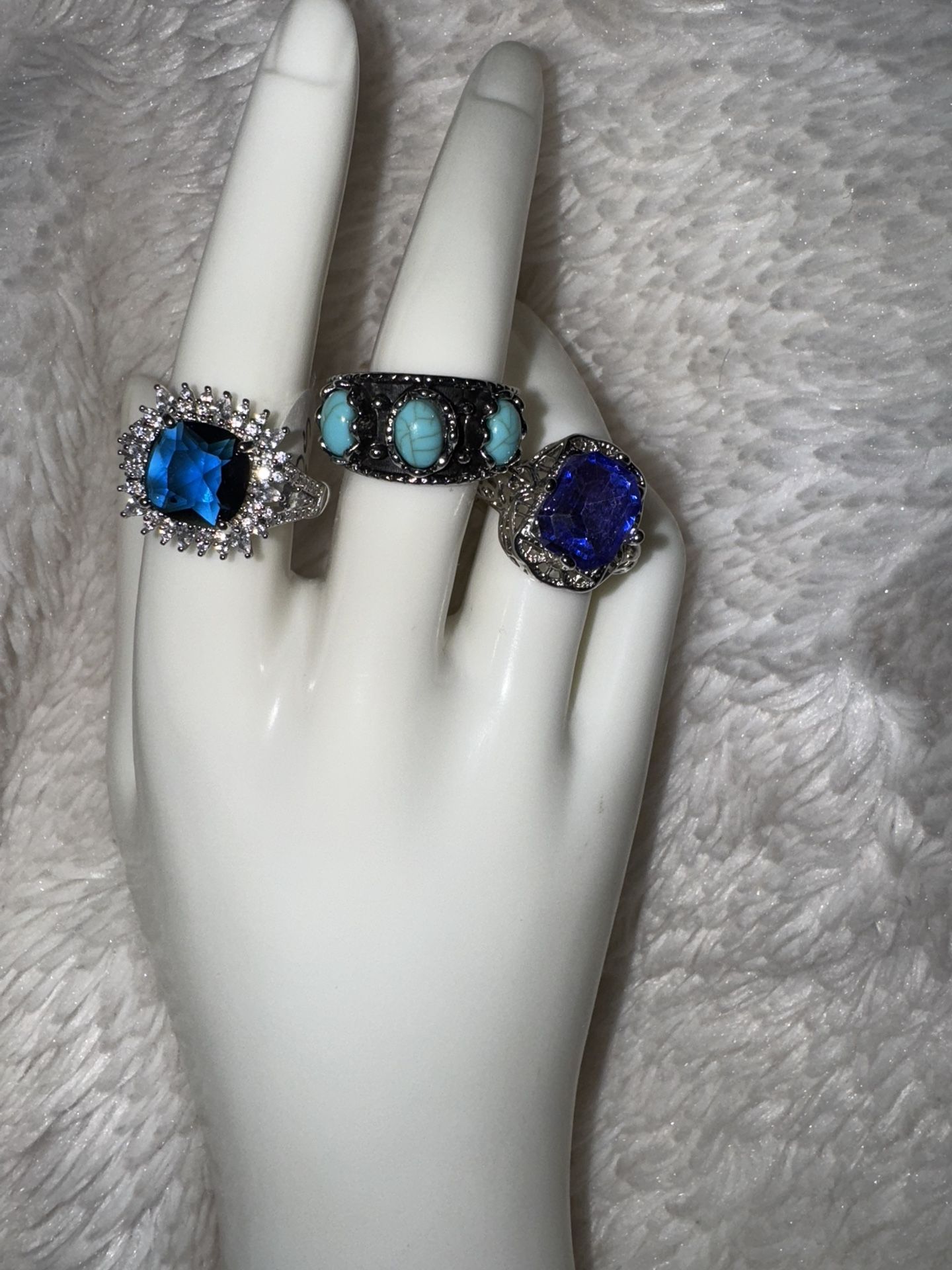 NEW Lot of 3 Pretty Rings for Wear or Resale