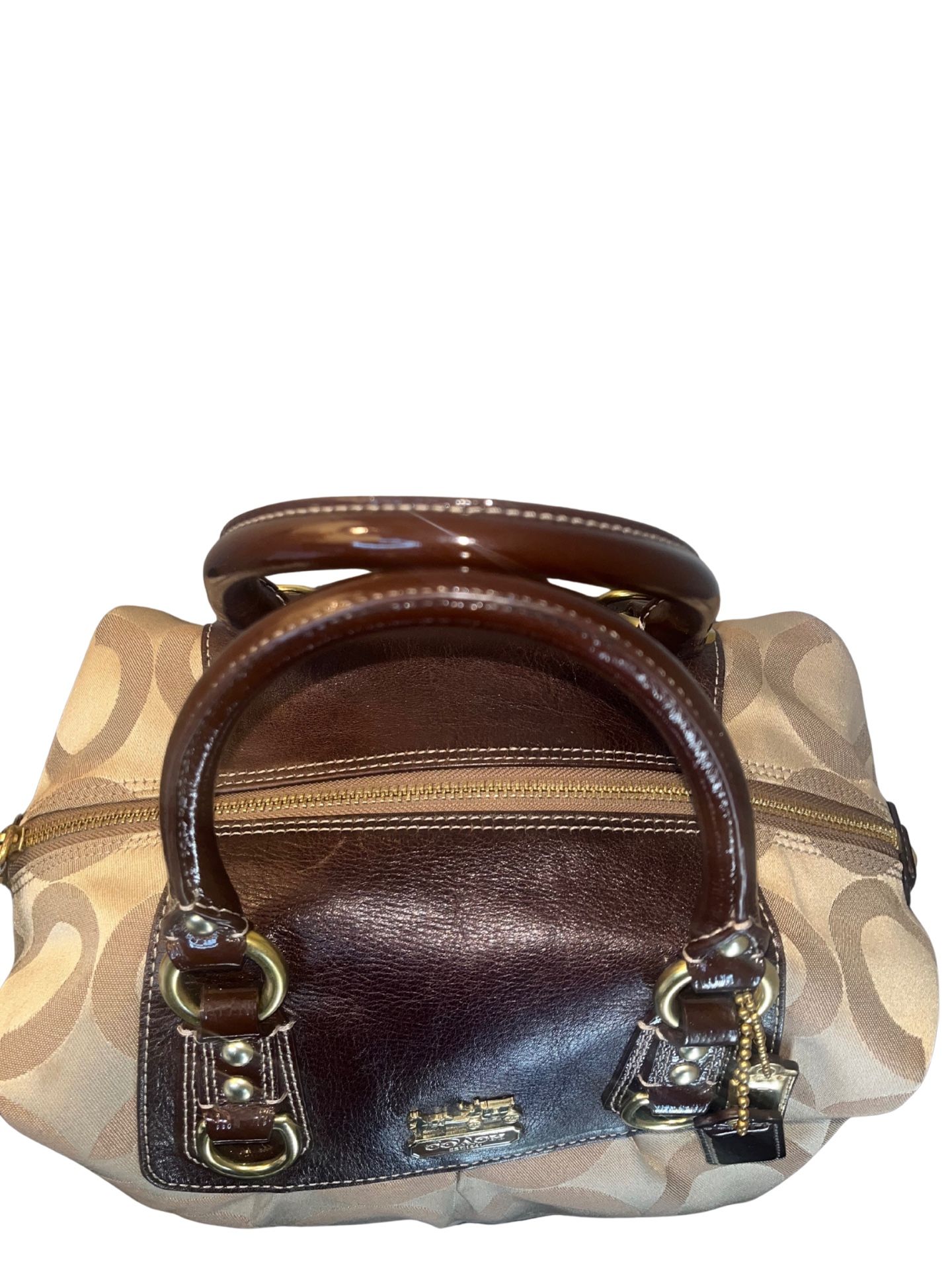 NWT Coach Madison Dotted OP Art Signature C Sophia Satchel Bag 
