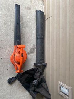 Black+Decker Electric Leaf Blower Vacuum with Bag