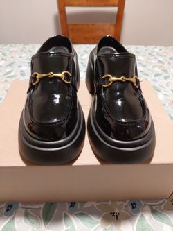 Black Open Back Loafers