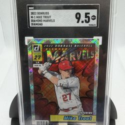2022 Donruss Mike Trout DIAMOND MARVELS Diamond Parallel - SGC 9.5 MINT+