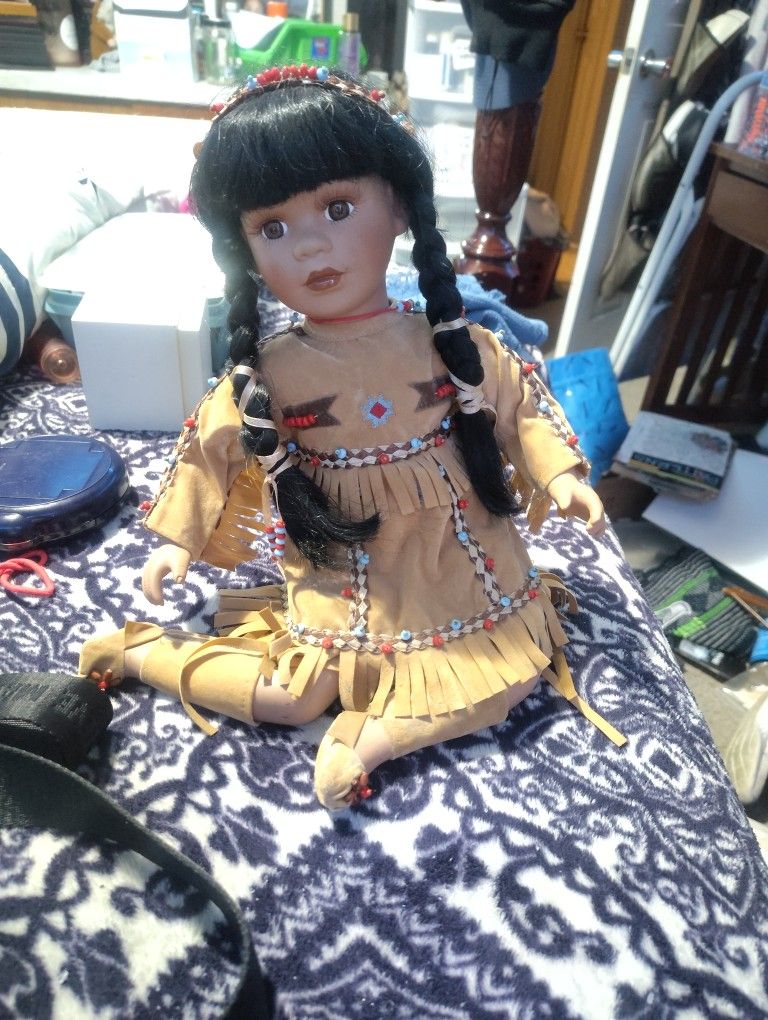 Native American Porcelain Doll 