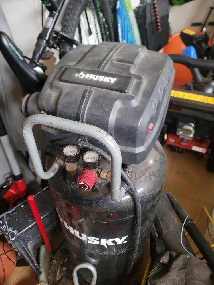 Huskey 26 Gal. 150 PSI Oil Free Portable Vertical Electric Air Compressor
