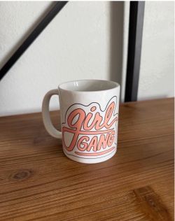 Girl Gang Ceramic Coffee Mug vintage 90s