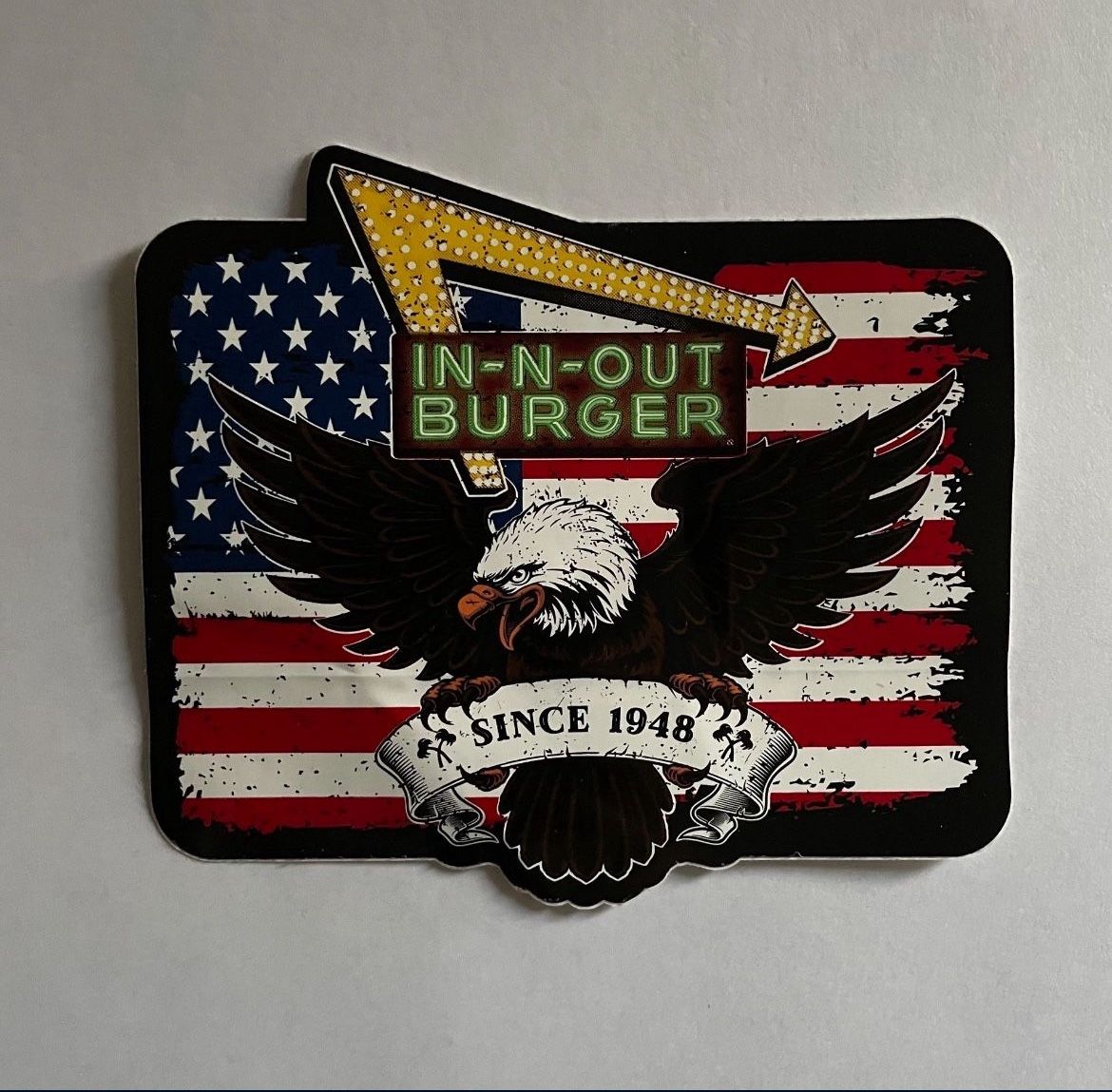 In-N-Out Burger Veterans Day Eagle Bumper Decal Sticker RARE