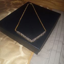 Gold Over Sterling Evening Necklace- Beautifully Crafted