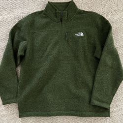 The North Face Mens 1/2 Zip Olive Green Fleece Pullover XL