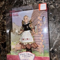 New VINTAGE Johanna Spyri's Heidi Doll Mattel 2001 No. 52900 