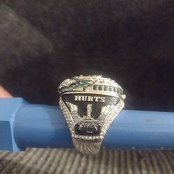 BRAND NEW!💯 EAGLES🦅NEW STYLE🤩2025 WING OUT💨COLLECTORS SOUVENIR FOOTBALL🏈SIZE 11 FAN RING WITH BRAND NEW! CHERRY HARDWOOD WINDOW VIEWING RING BOX!