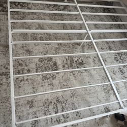 White 18inch King Size Metal Bed Frame