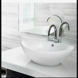 Modern Ceramic Vessel Sink - Vanity Bowl - Large Oval White..... CHECK OUT MY PAGE FOR MORE ITEMS