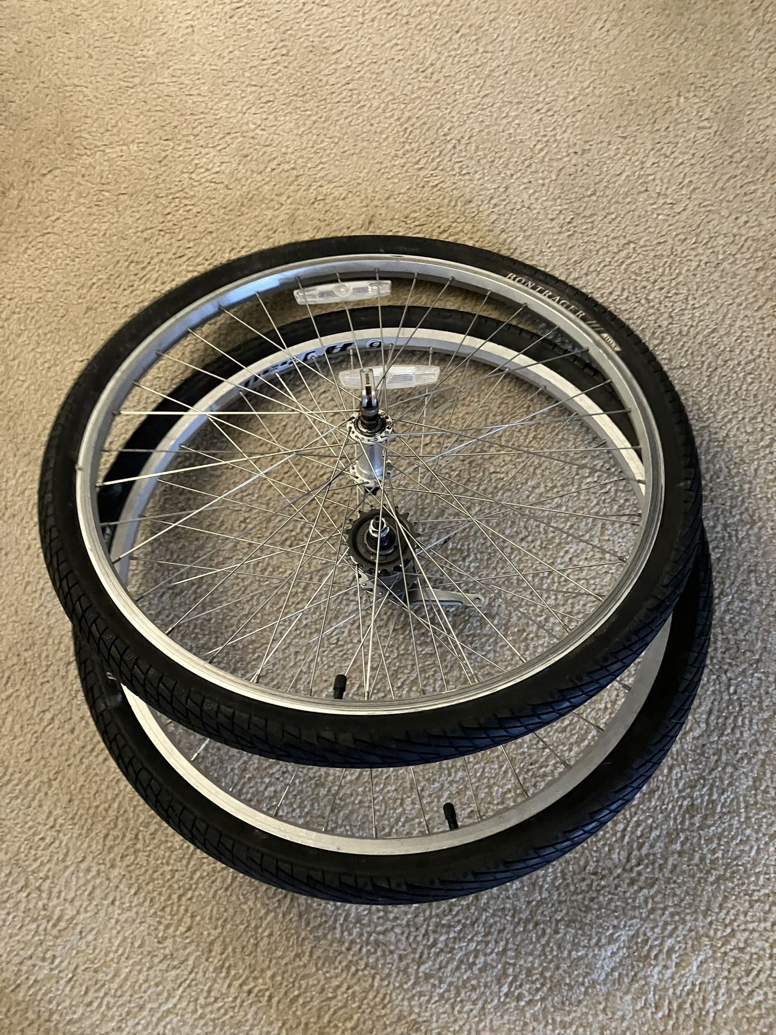 26" 3-Speed Internal Coaster Brake Wheelset Nexus Shimano w/ Bontrager Tires 26 x 1.95"