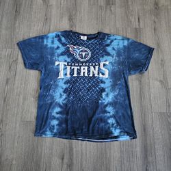 Vintage Tennessee Titans Tie Dye Steel T Shirt Mens Size XL 