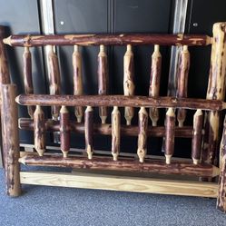 Rustic Cedar/Pine Bedframe & Nightstand Sets: Up North Furniture