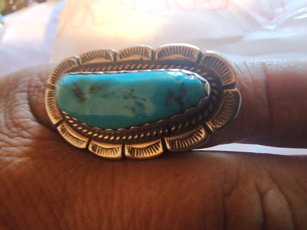 STERLING SILVER TURQUOISE RING STOLEN 