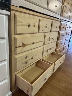 9 drawer natural pine finish