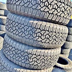 275 60 20 vendo un set de llantas Goodyear con buenas condiciones de vida las 4 ✅️🚘🚘🚘🚘‼️