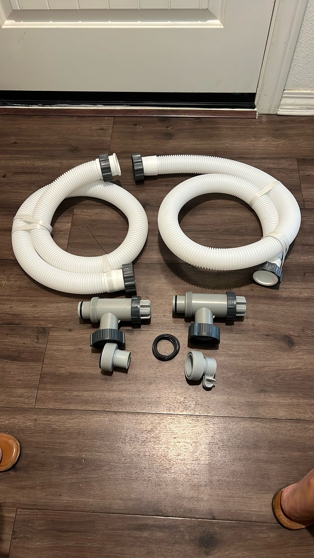 Pool Plunger Valves Replacement Part with Gaskets for Above Ground Swimming Pool, Shut Off Plunger Valves Pool Parts With 1.5" Pool Hose 60” Long