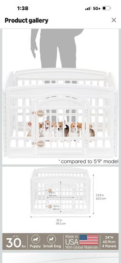 Dog Playpen- white.
