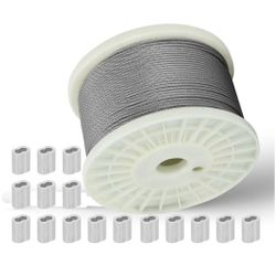 2 Rolls Of 3/32 Stainless Steel Cable 1000ft Each 