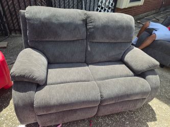 Grey recliner sofa set