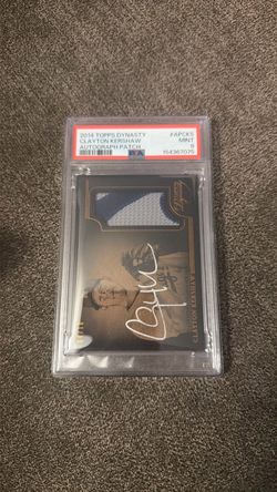 2014 Topps Dynasty Clayton Kershaw Auto Patch PSA 9