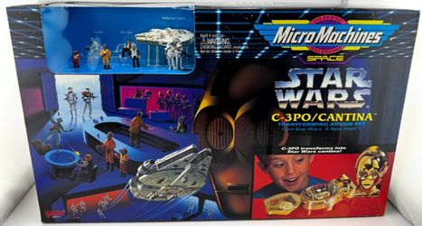 Vintage 1994 Micro Machines Star Wars C-3PO Cantina Transforming Set NIB Galoob