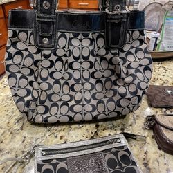 Authentic Coach Hobo Bag And Wristlet 