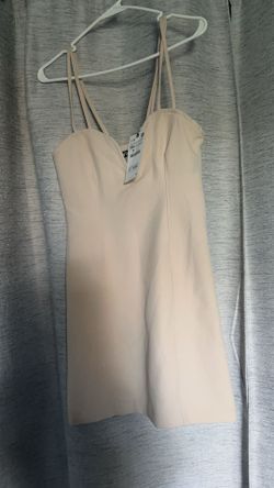 zara cream dress 