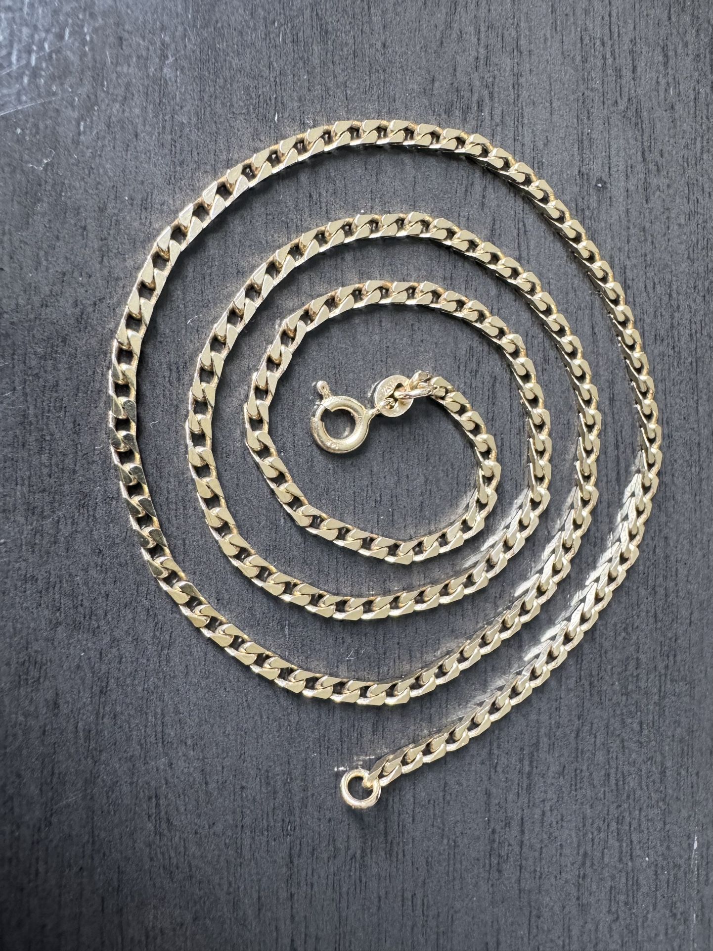 14k Solid Gold Curb Chain Necklace 20 Inch NOT SCRAP