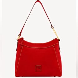 DOONEY & BOURKE RED FLORENTINE LEATHER LARGE CASSIDY HOBO CLASSIC SHOULDER BAG ❤️LIKE NEW❤️