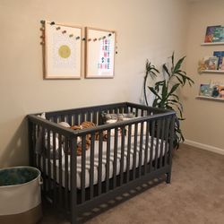 Grey crib