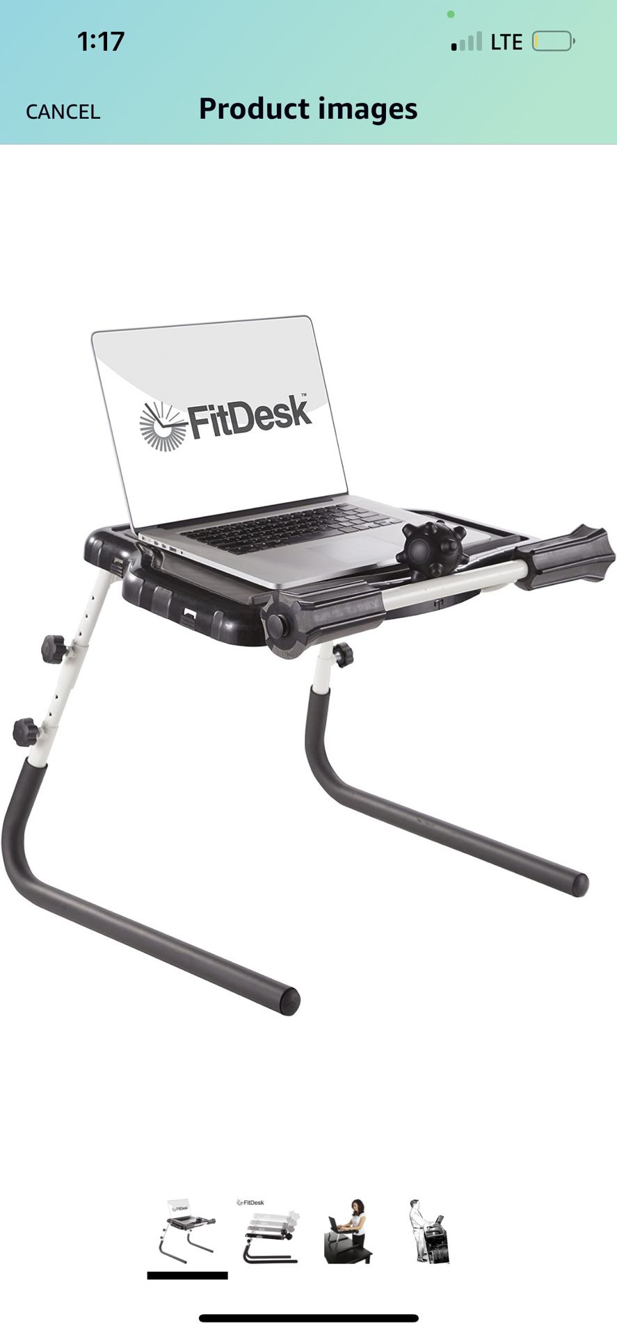 Fit desk Table Top Standing Desk W/ Massage Rollers