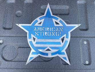 Stainless Steel “American strong” Wall Art