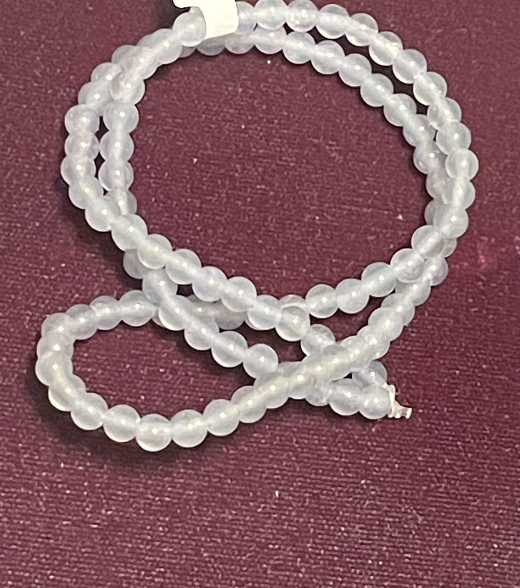 Strand Of Purple Snowstone Beads 