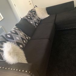 Sectional Black Couch 