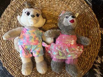 Great Wolf Lodge Build-A-Bear Plush Lot – 2 with Outfits –
