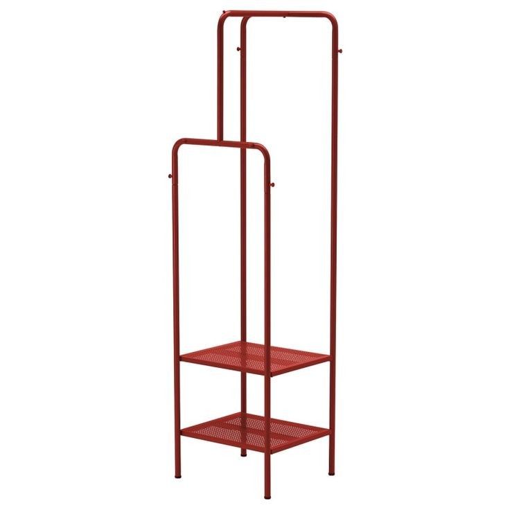 Ikea Nikkeby Clothes Rack - Red Metal