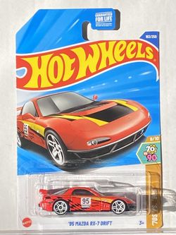 2025 Hot Wheels ’95 Mazda RX-7 Drift – New Sealed Mainline 1:64