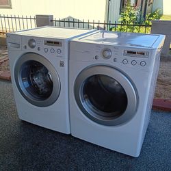 LG Front Load Washer And Electric Dryer 